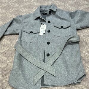 Zara Grey Jacket with Belt